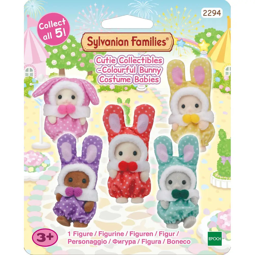 Sylvanian Families 5924 Cutie Collectibles Colourful Bunny Costume Babies - Yllätyspakkaus