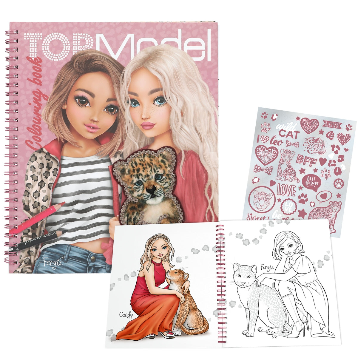 TOPModel Leoheart Värityskirja Paljeteilla