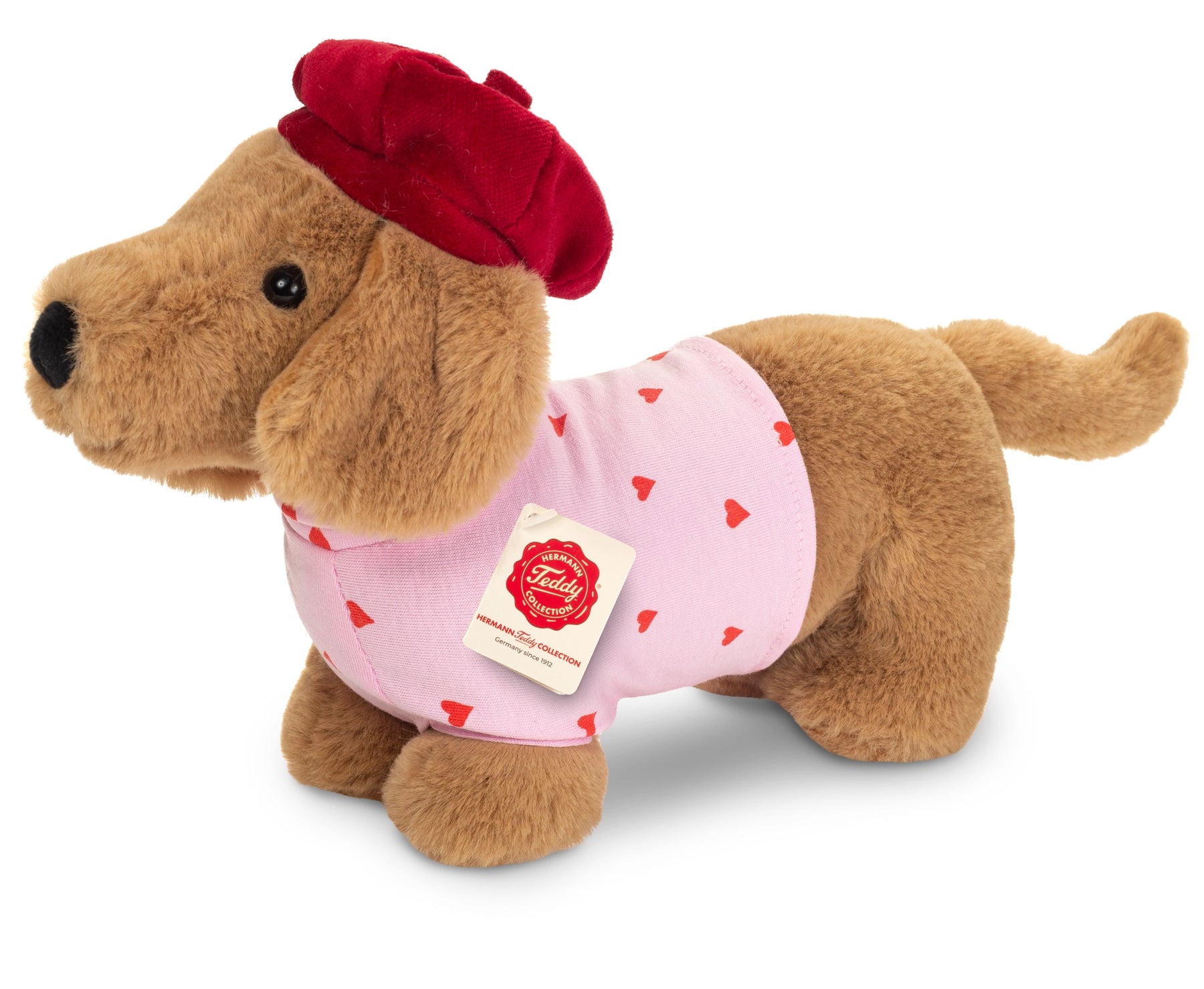 Teddy Hermann Mäyräkoira Pehmolelu Asusteilla 26 cm (Sydämillä)
