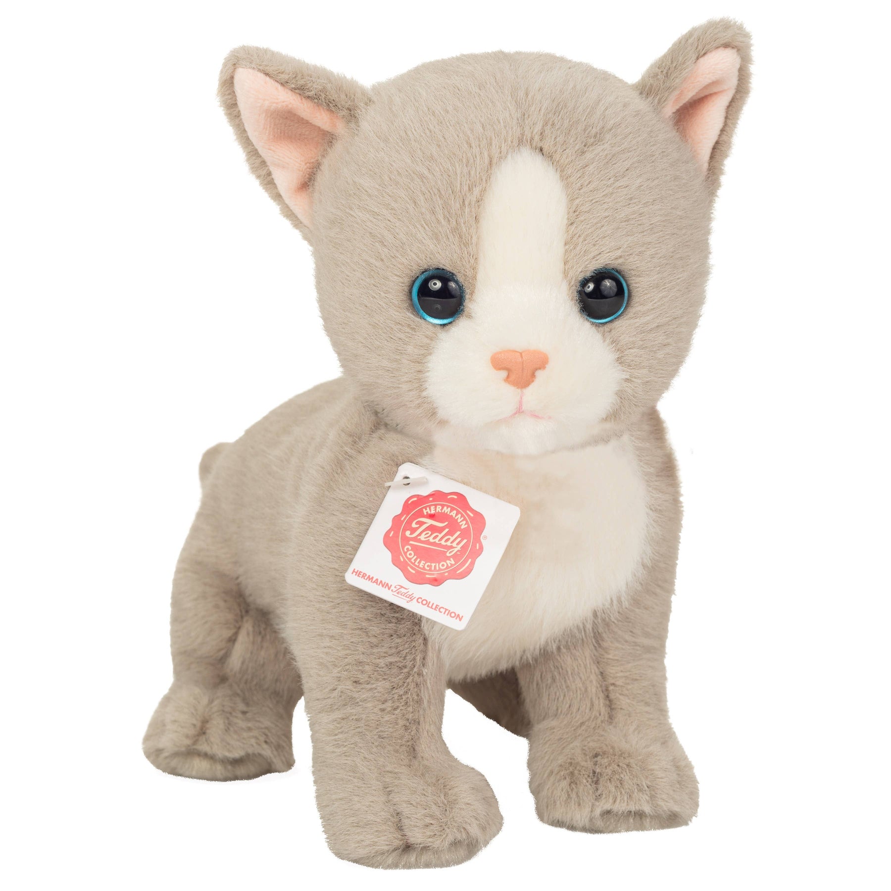 Teddy Hermann Seisova Harmaa Kissa Pehmolelu 24cm