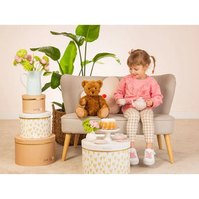 Teddy Hermann Teddy Pehmolelu Kultaisella Rusetilla Nivelletty 37 cm