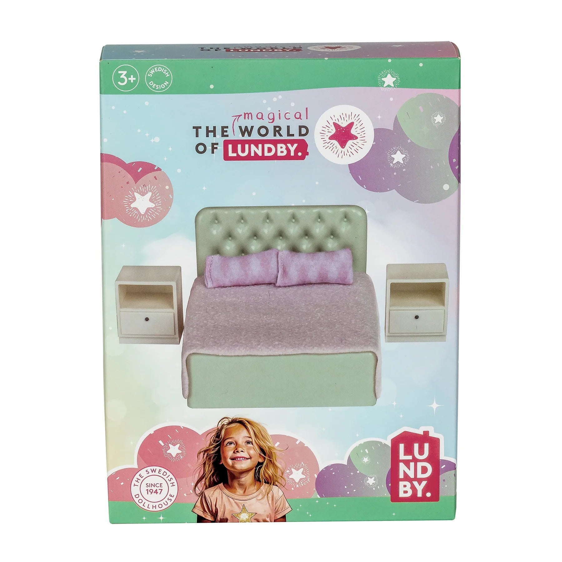 The Magical World of Lundby Nukkekodin Kalusteet BASIC Makuuhuone