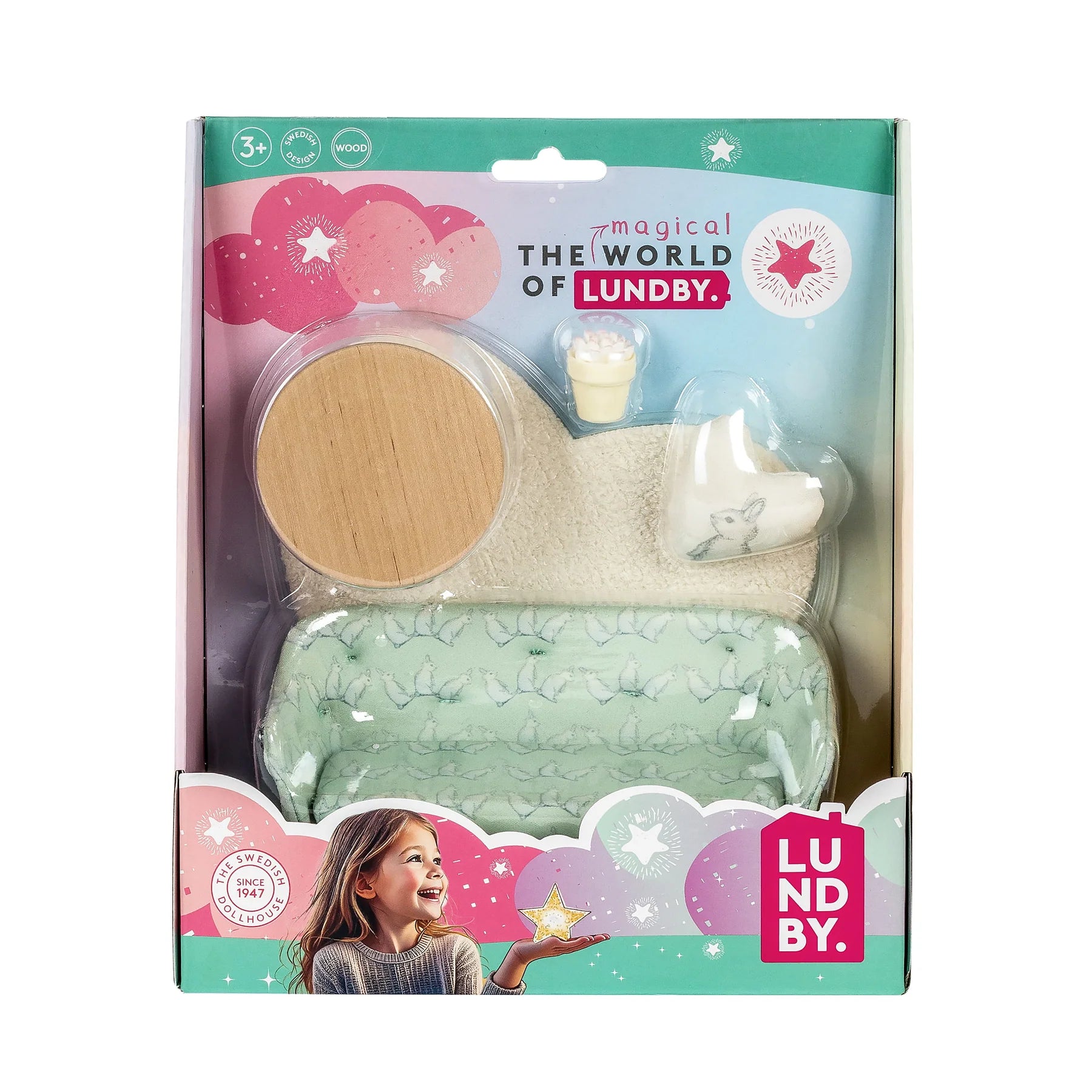 The Magical World of Lundby Nukkekodin Kalusteet Olohuoneen Sohva