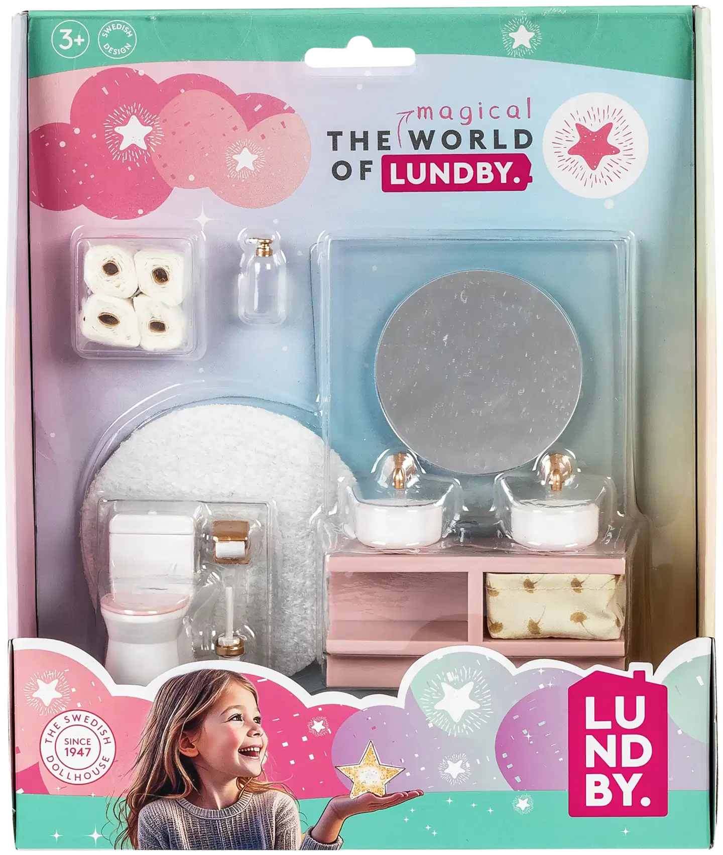 The Magical World of Lundby Nukkekodin Kalusteet Pesuallas ja WC