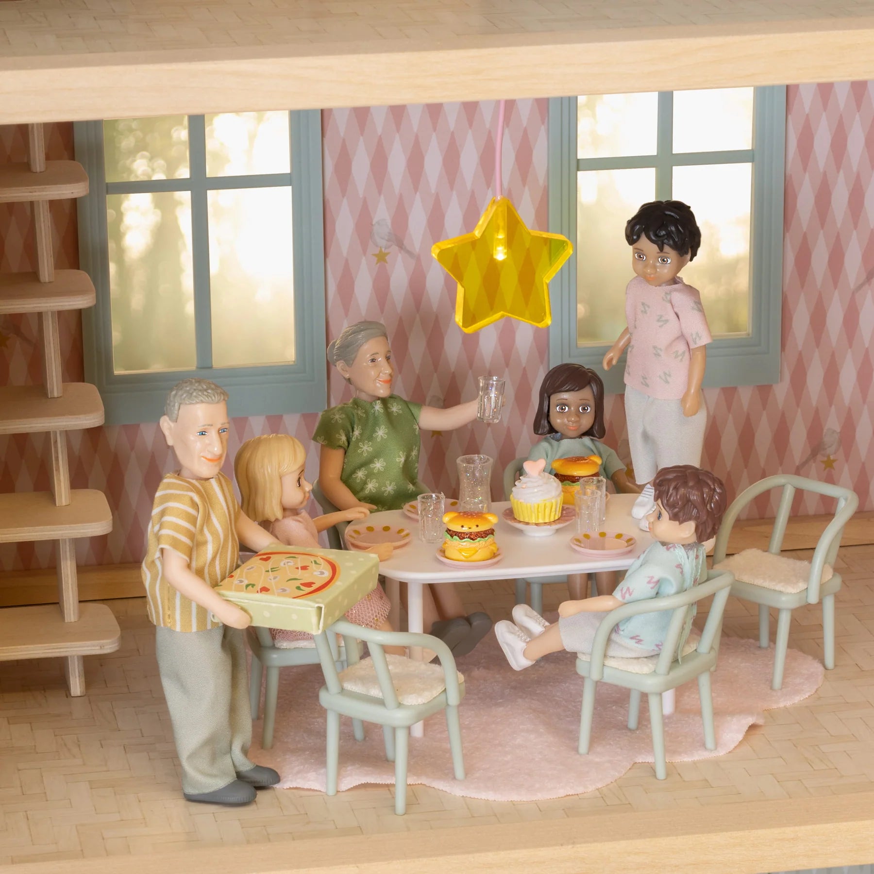 The Magical World of Lundby Nukkekodin Ruoka Pizza ja Hampurilaiset