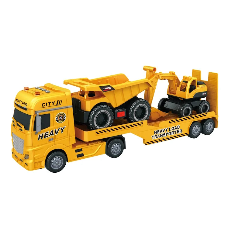 Toystar Työkoneiden Kuljetusauto Valoilla ja Äänillä