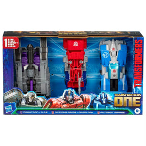 Transformers Muuntautuvat Robotit One Megatron, Optimus Prime ja Autobot Mirage