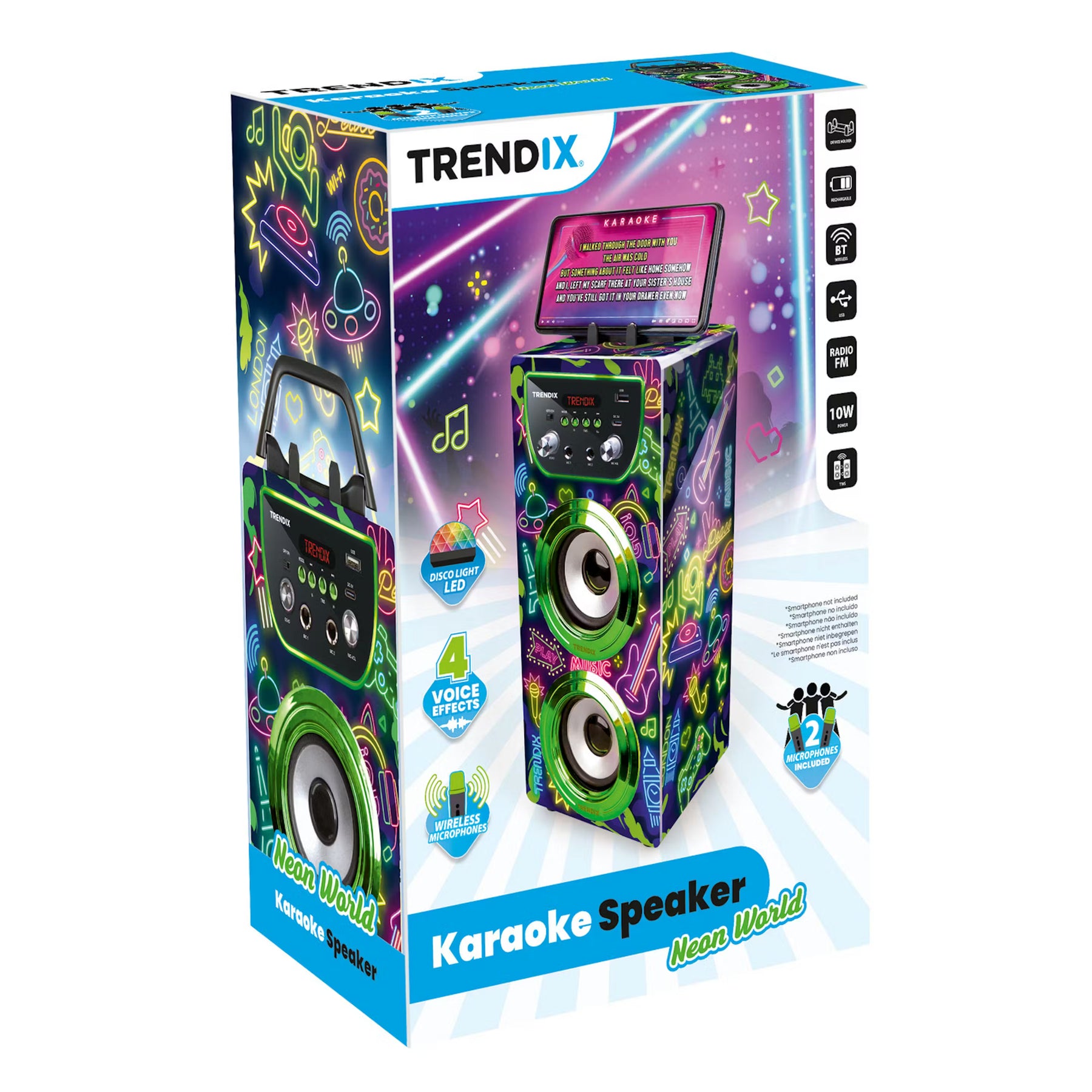 Trendix Karaokelaite Neon Bluetoothilla