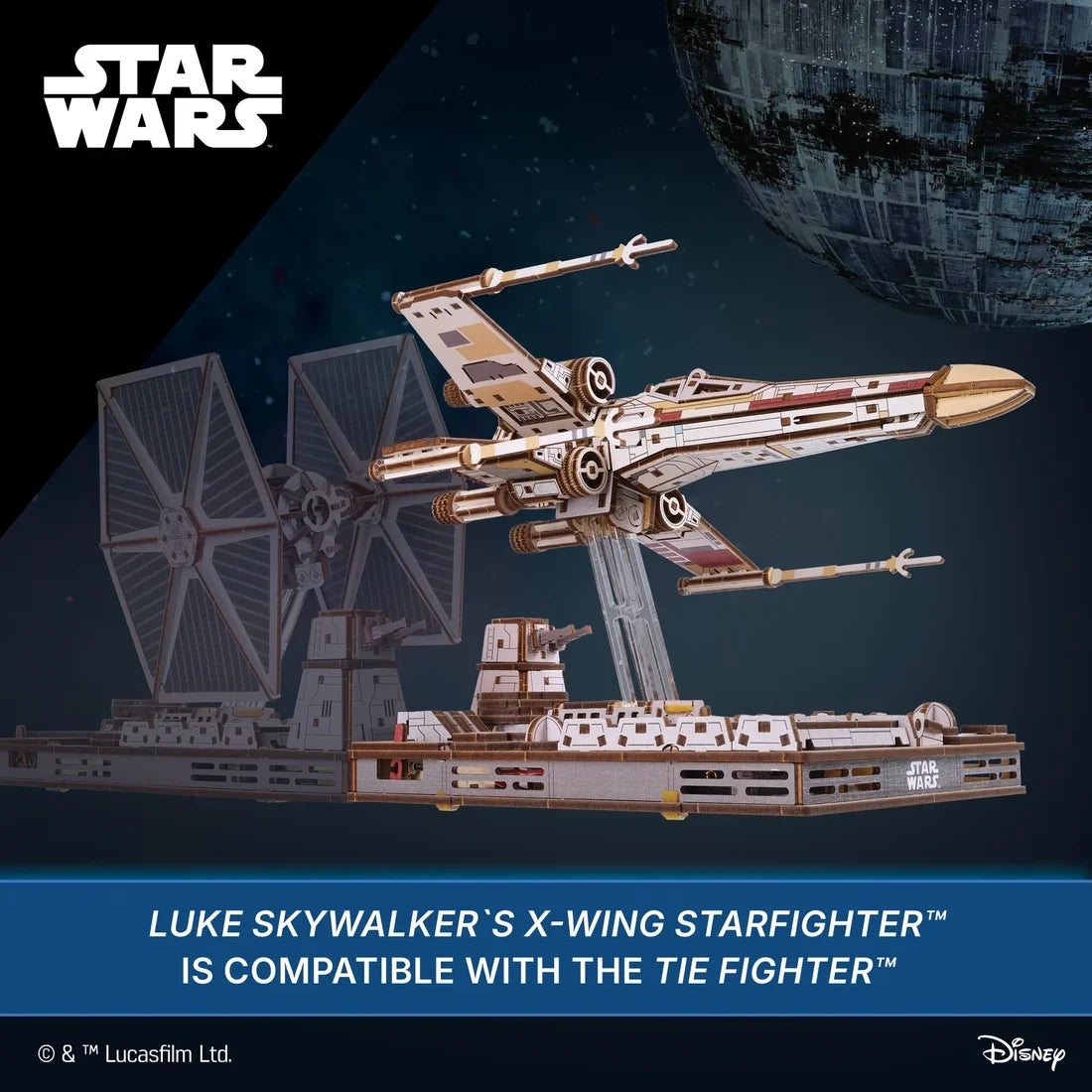 Ugears Star Wars Luke Skywalker`s X-Wing Starfighter™ Puinen Rakennussarja333