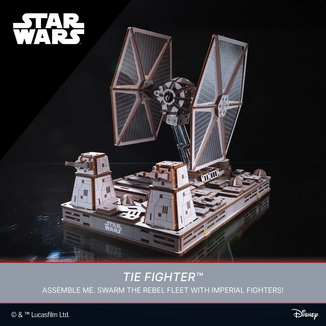 Ugears Star Wars TIE Fighter™ Puinen Rakennussarja 