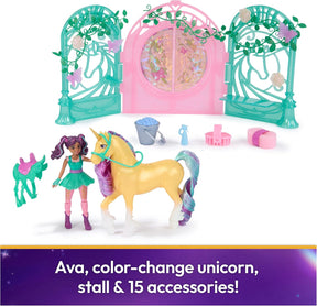 Unicorn Academy/ Yksisarvisakatemia Ava, Leaf ja Talli Leikkisetti