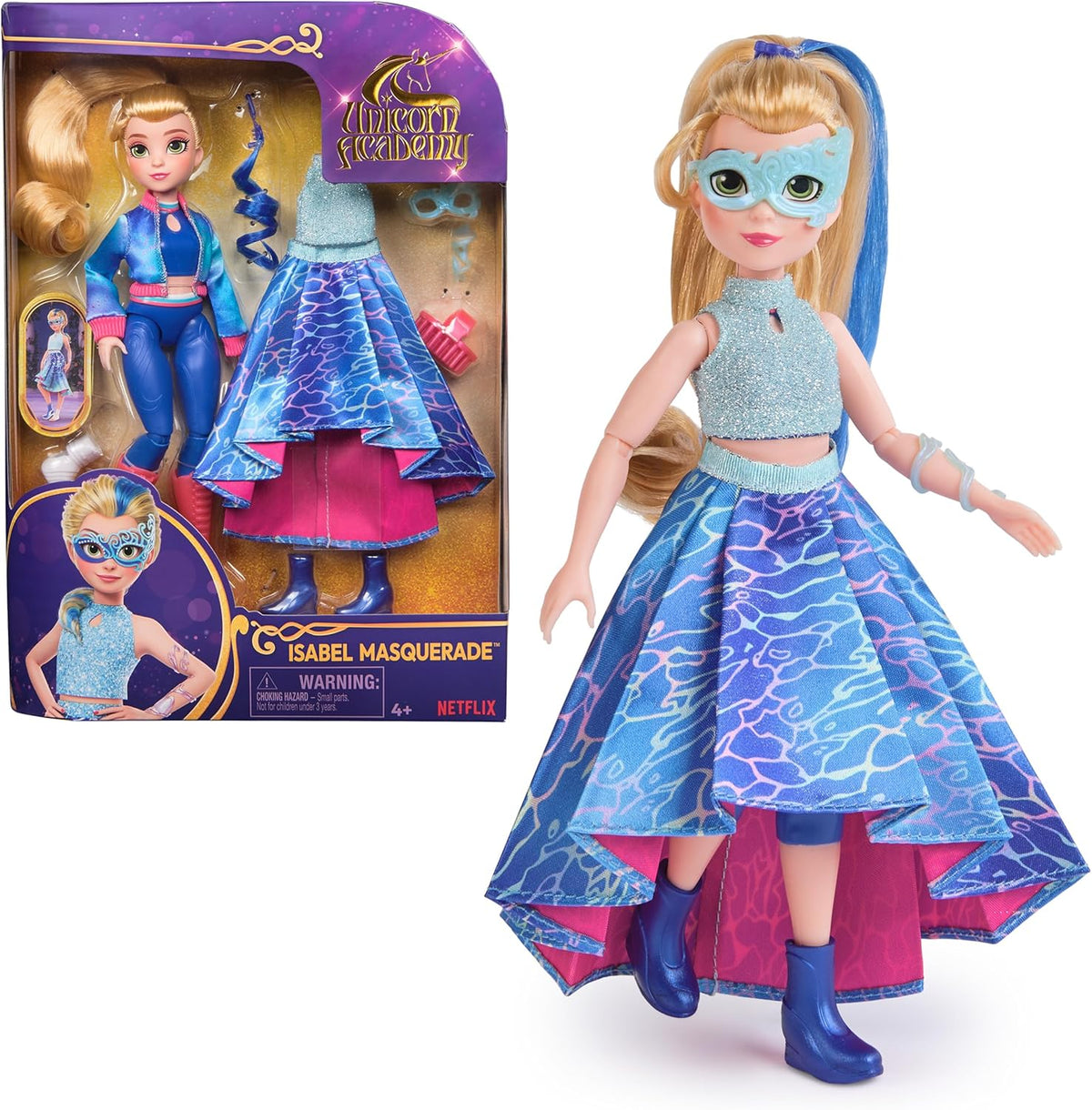 Unicorn Academy/ Yksisarvisakatemia Muotinukke 24 cm  Isabel Masquerade