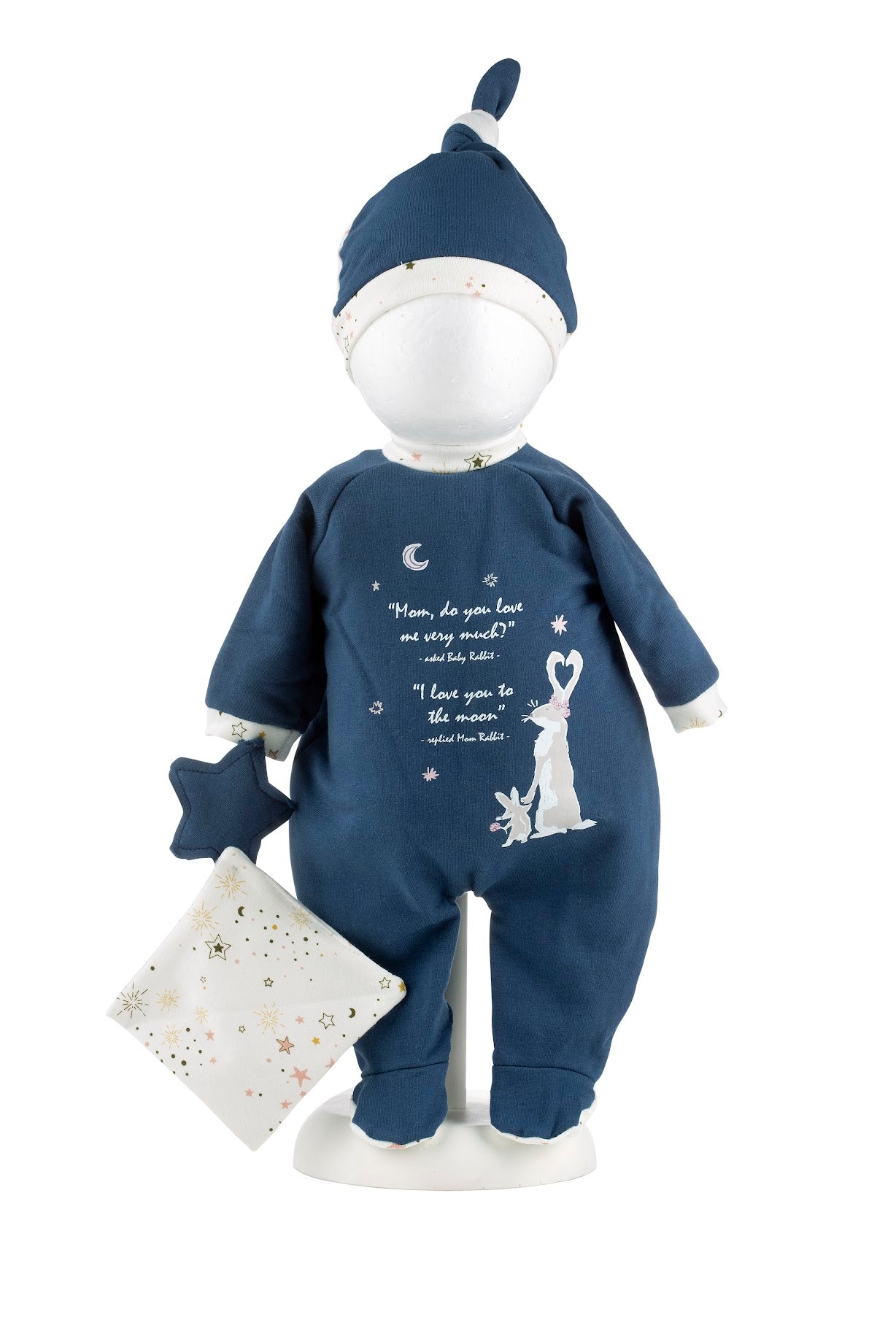 Llorens Nukenvaate 42cm Sininen Yöpaita