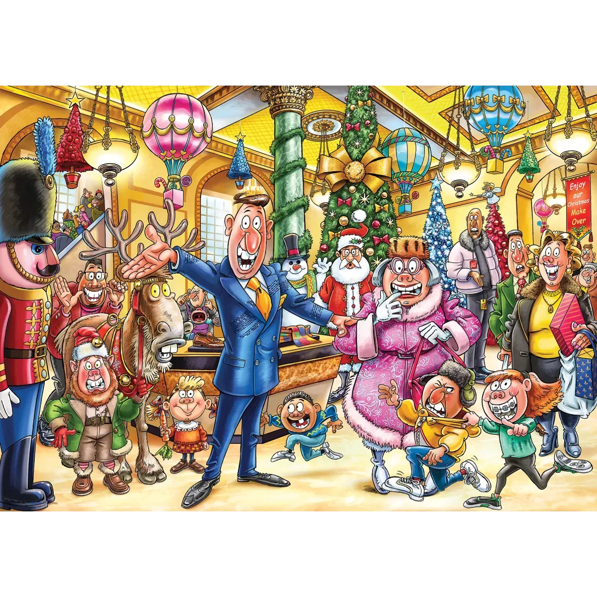 Wasgij Christmas Puzzle 1000 Palan Palapeli A Very Merry Makeover