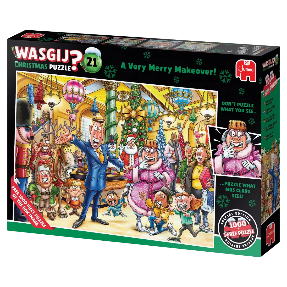 Wasgij Christmas Puzzle 1000 Palan Palapeli A Very Merry Makeover