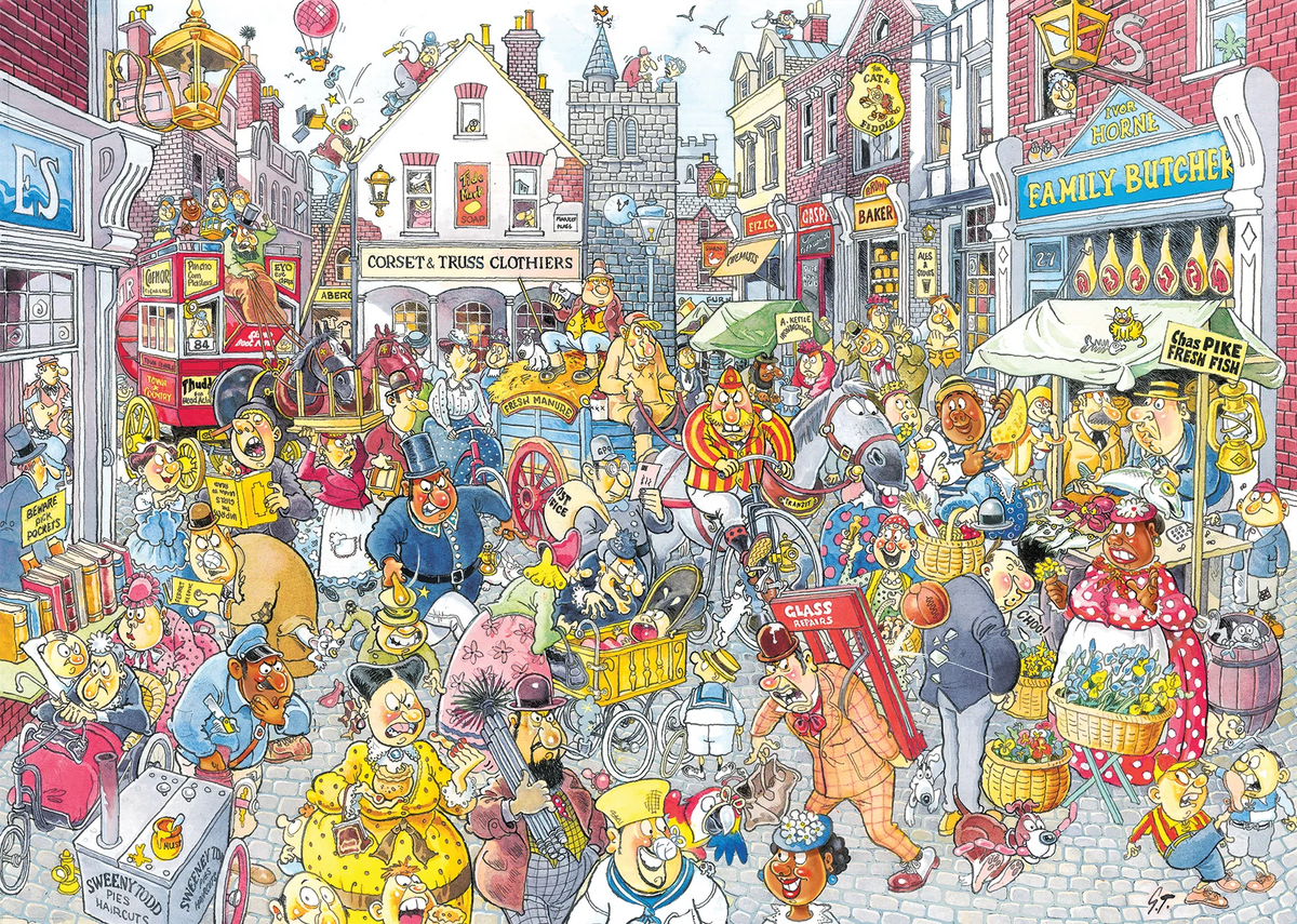 Wasgij Destiny Retro 10 High Street Hassle! 1000 Palan Palapeli