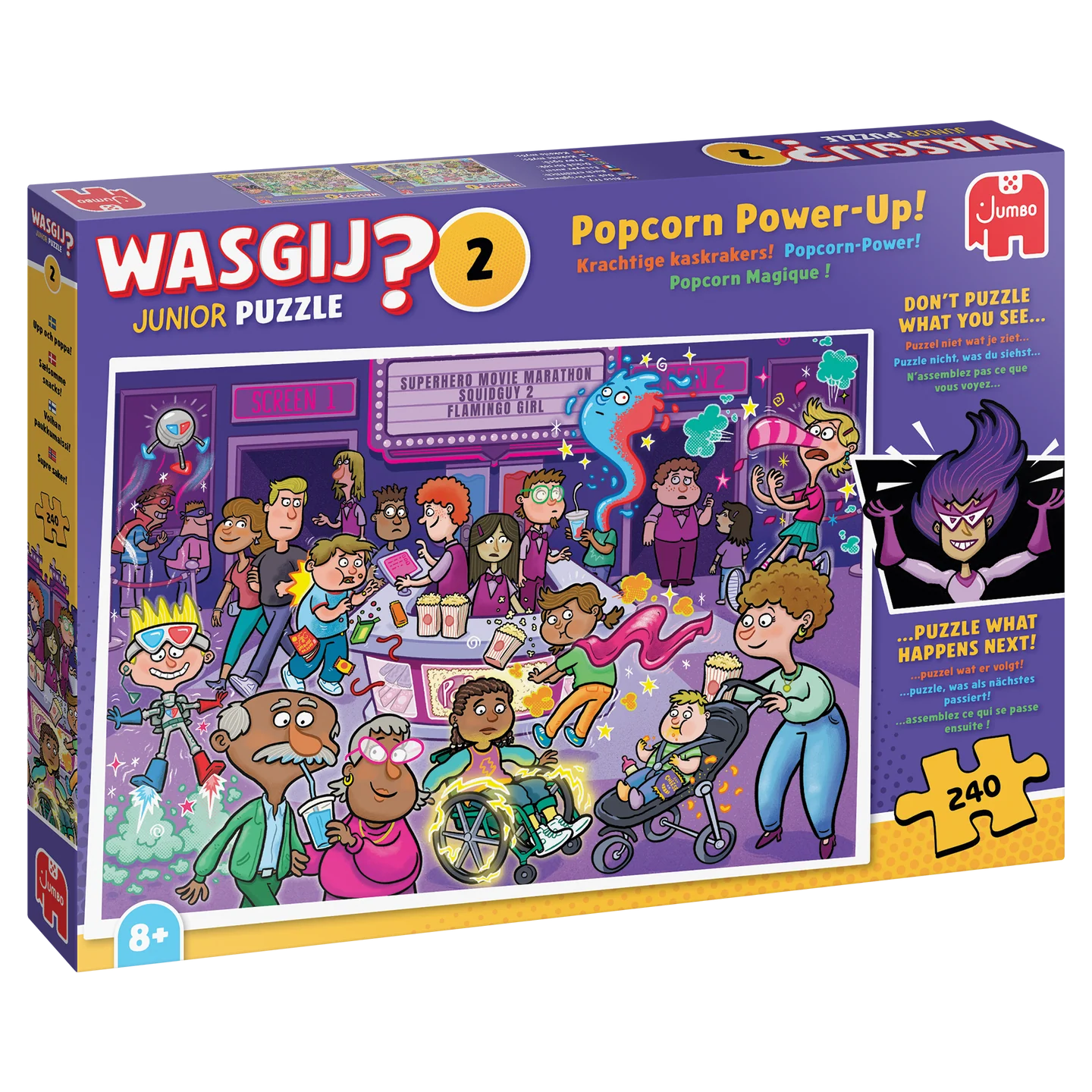 Wasgij Junior 2 Popcorn Power Up Mysteeripalapeli 240 Palaa