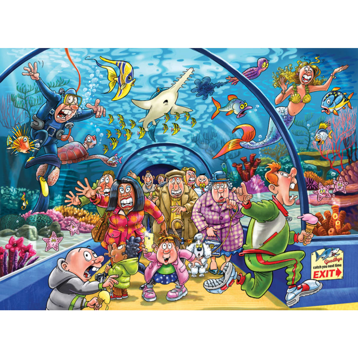 Wasgij Original Aquarium Antics! 1000 Palan Palapeli