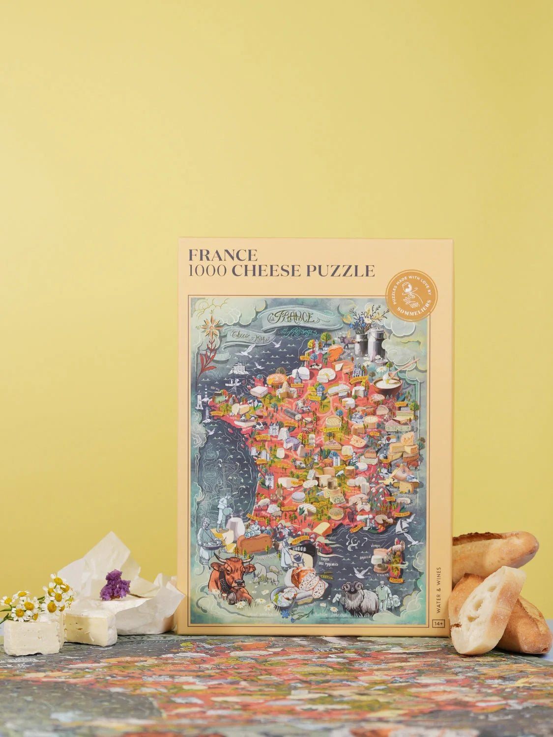 Water And Wines France, Cheese Puzzle, 1000 Palan Juusto Palapeli
