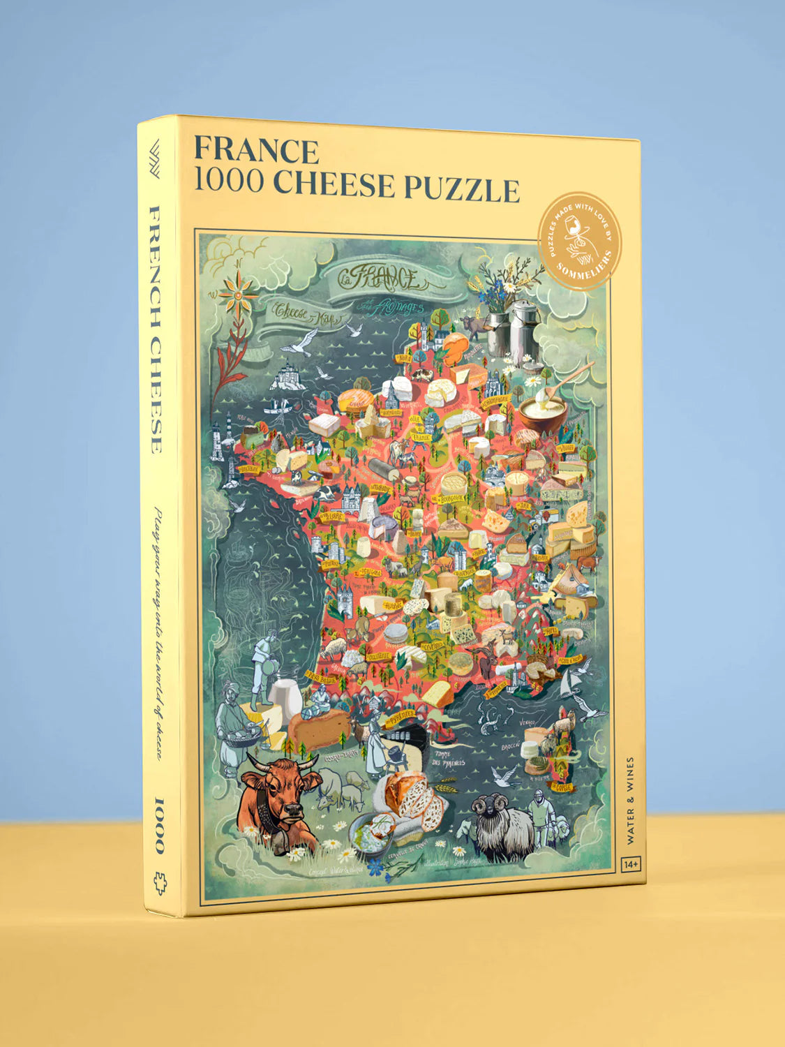 Water And Wines France, Cheese Puzzle, 1000 Palan Juusto Palapeli
