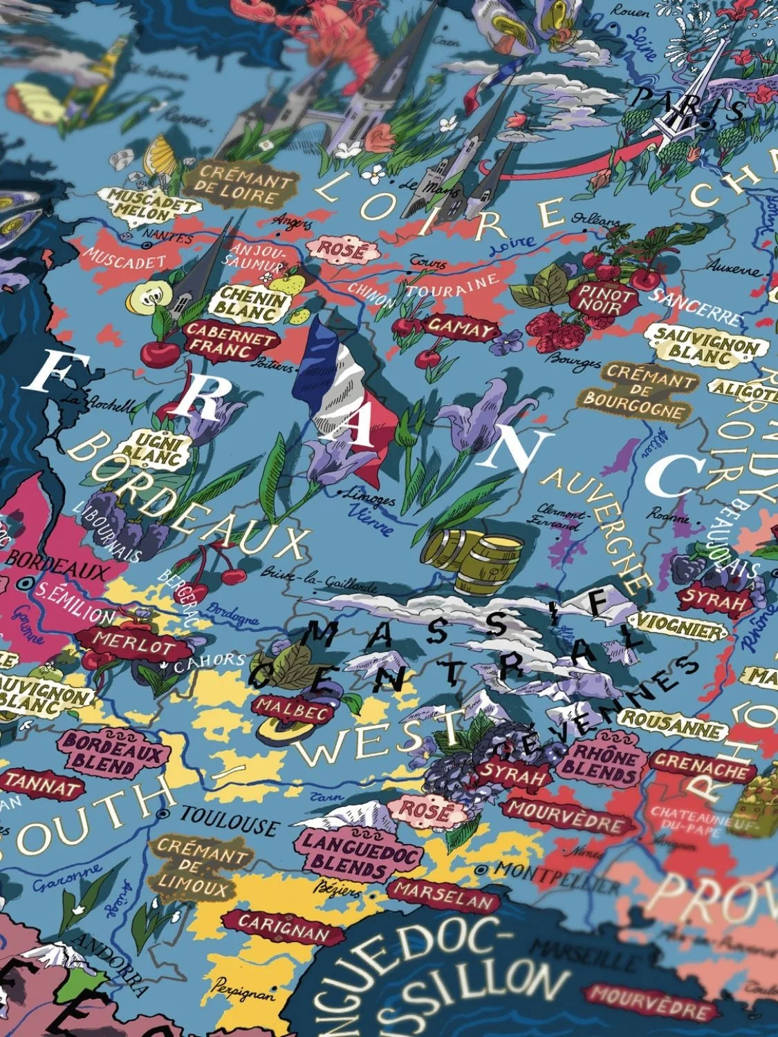 Water And Wines France, Wine Puzzle, 1000 Palan Viini Palapeli