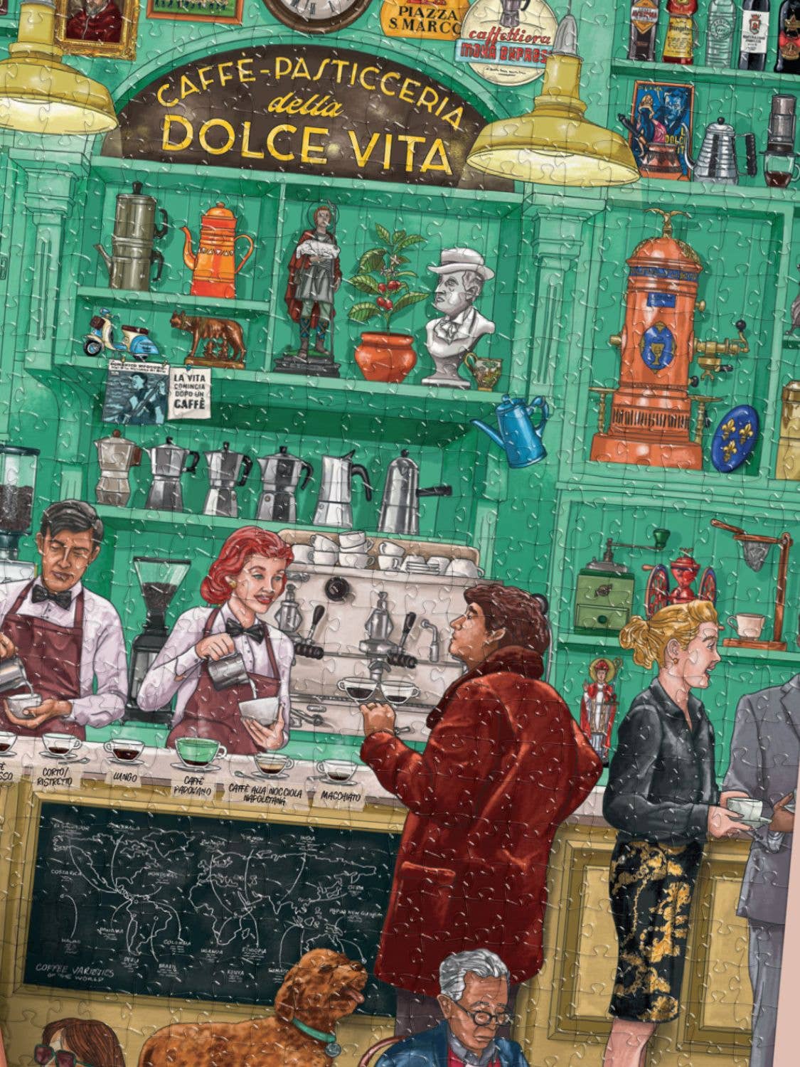 Water and Wines Italy Coffee, 1000 Palan Palapeli