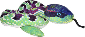 Wild Republic Green Purple Käärme Pehmolelu 137cm