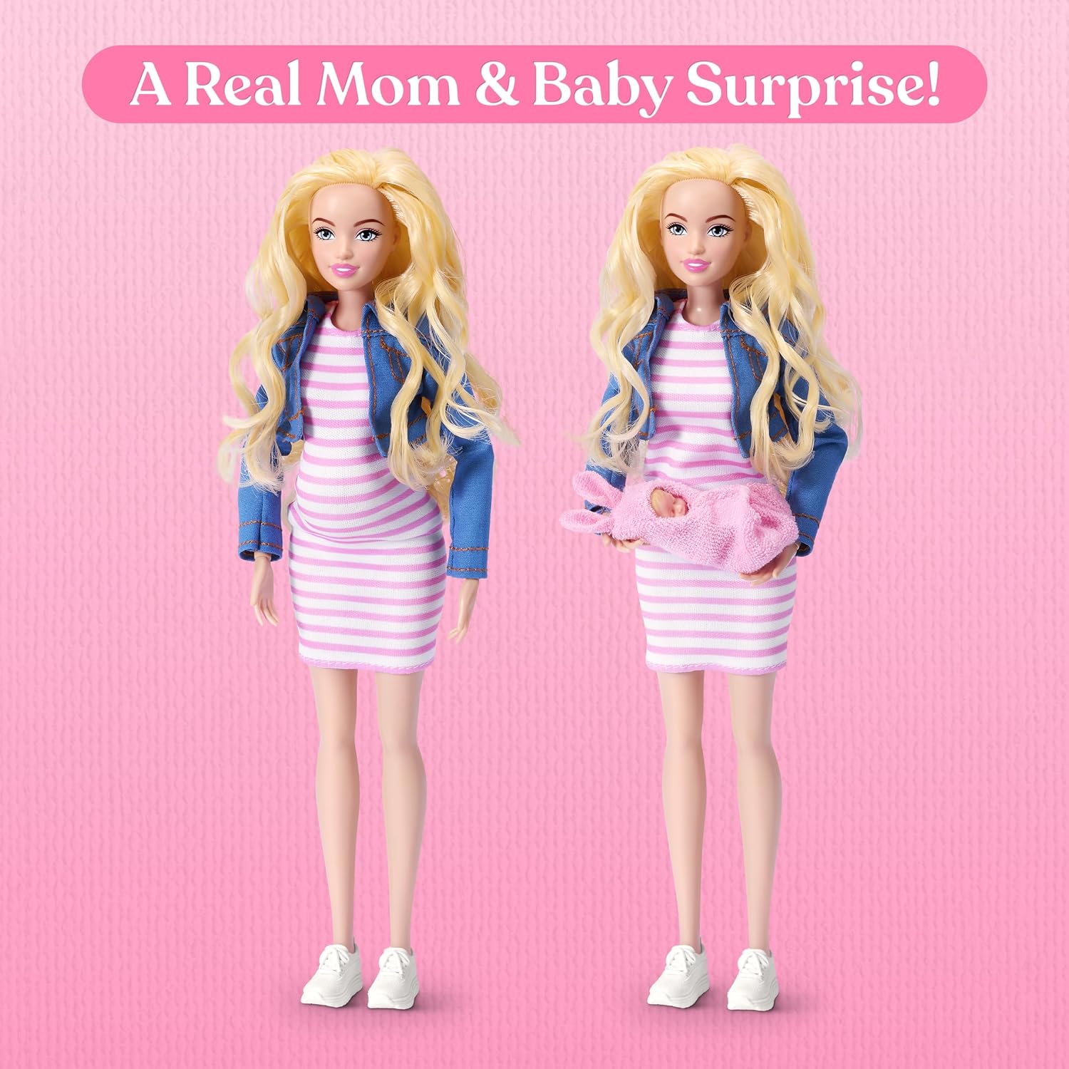 Zuru My Mini Baby Raskaana Oleva Muotinukke ja Yllätysvauva Blondi