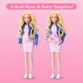Zuru My Mini Baby Raskaana Oleva Muotinukke ja Yllätysvauva Blondi