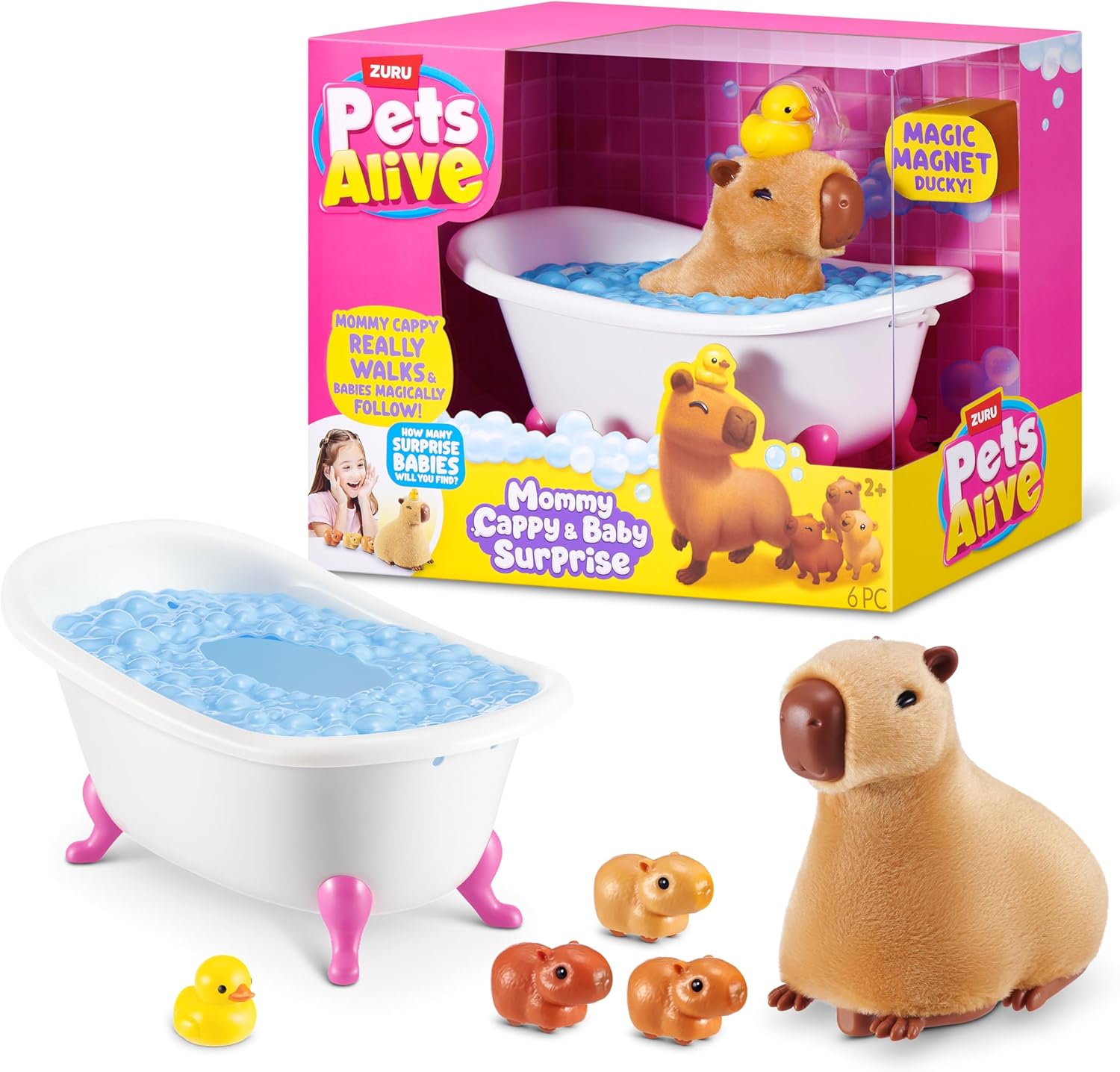 Zuru Pets Alive Mommy Cappy & Baby Surprise Interaktiivinen Capybara