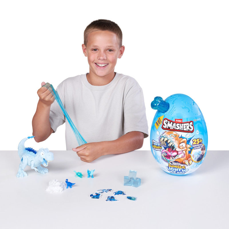 Zuru Smashers Dino Ice Age Light Up Mega Yllätysmuna ja 25 Yllätystä