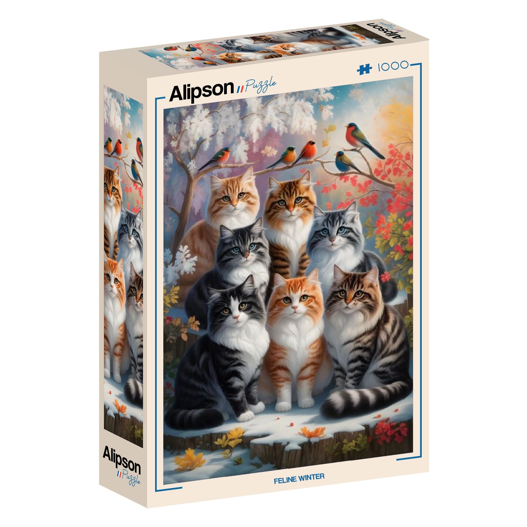 Alipson Puzzle 1000 Palan Palapeli Feline Winter