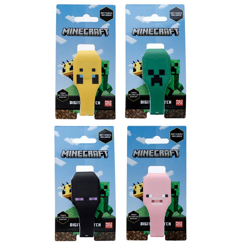 Minecraft Faces Silikoninen Digitaalinen Rannekello
