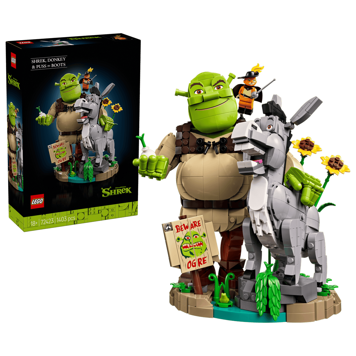 LEGO 72423 Shrek, Aasi ja Saapasjalkakissa