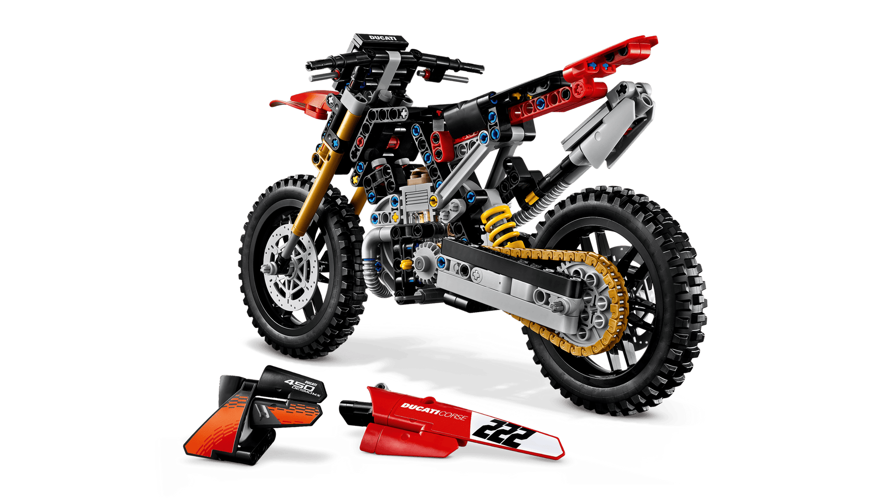 LEGO Technic 42238 Ducati Desmo450 MX Factory Moottoripyörä