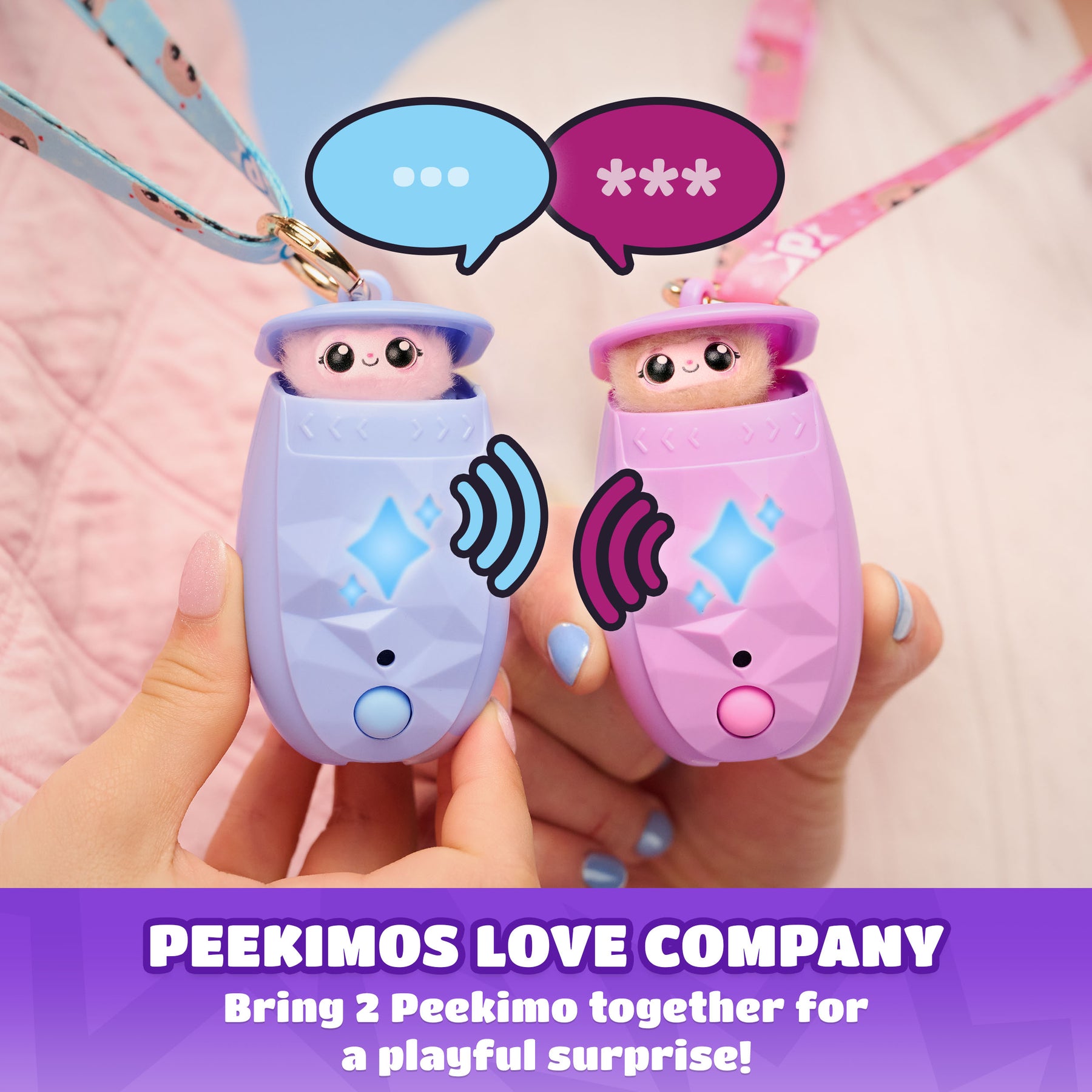 Peekimo Tiny Wearable BFF, Interaktiivinen Ystävä Kaulanauhassa