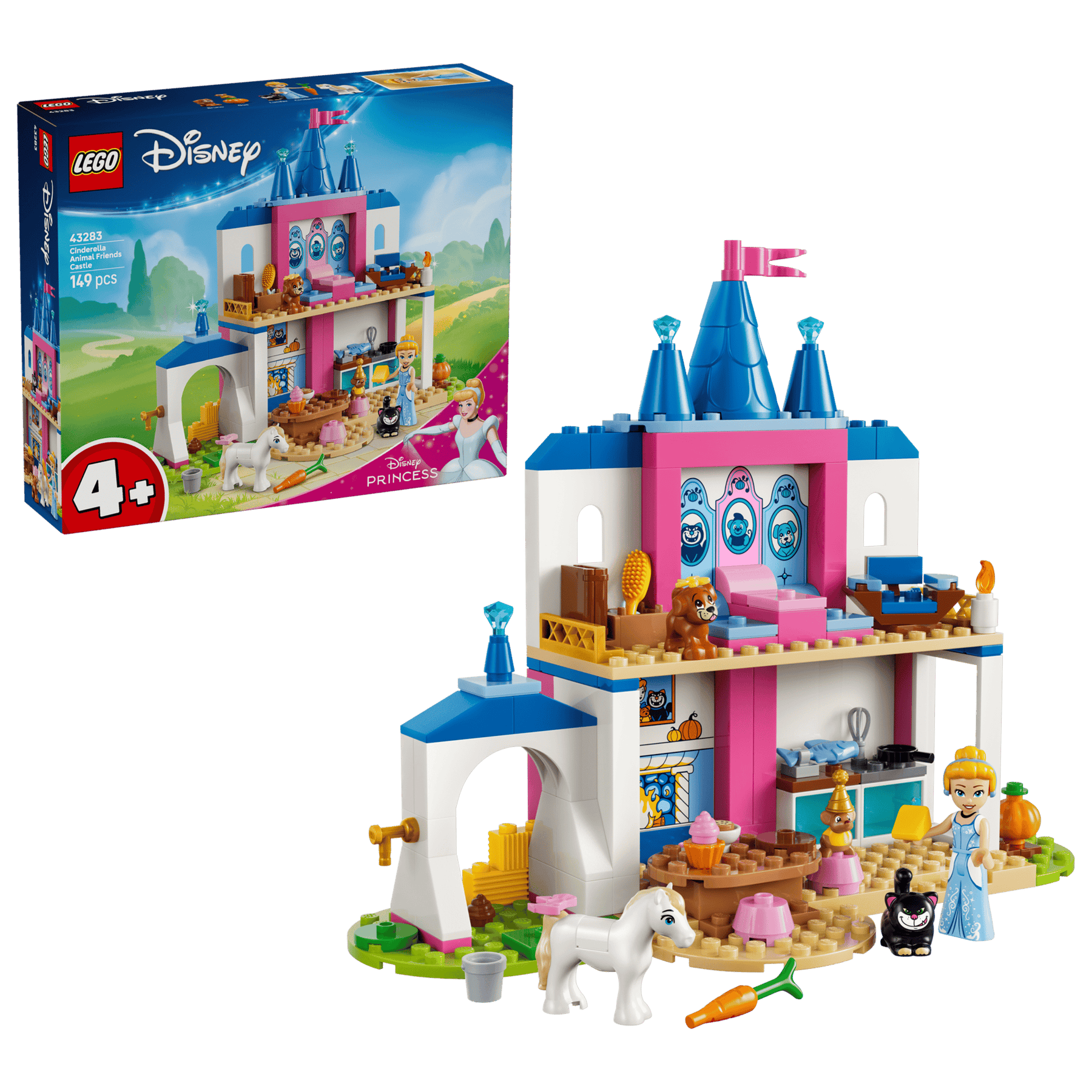 LEGO Disney 43283 Tuhkimon Linna ja Eläinystävät