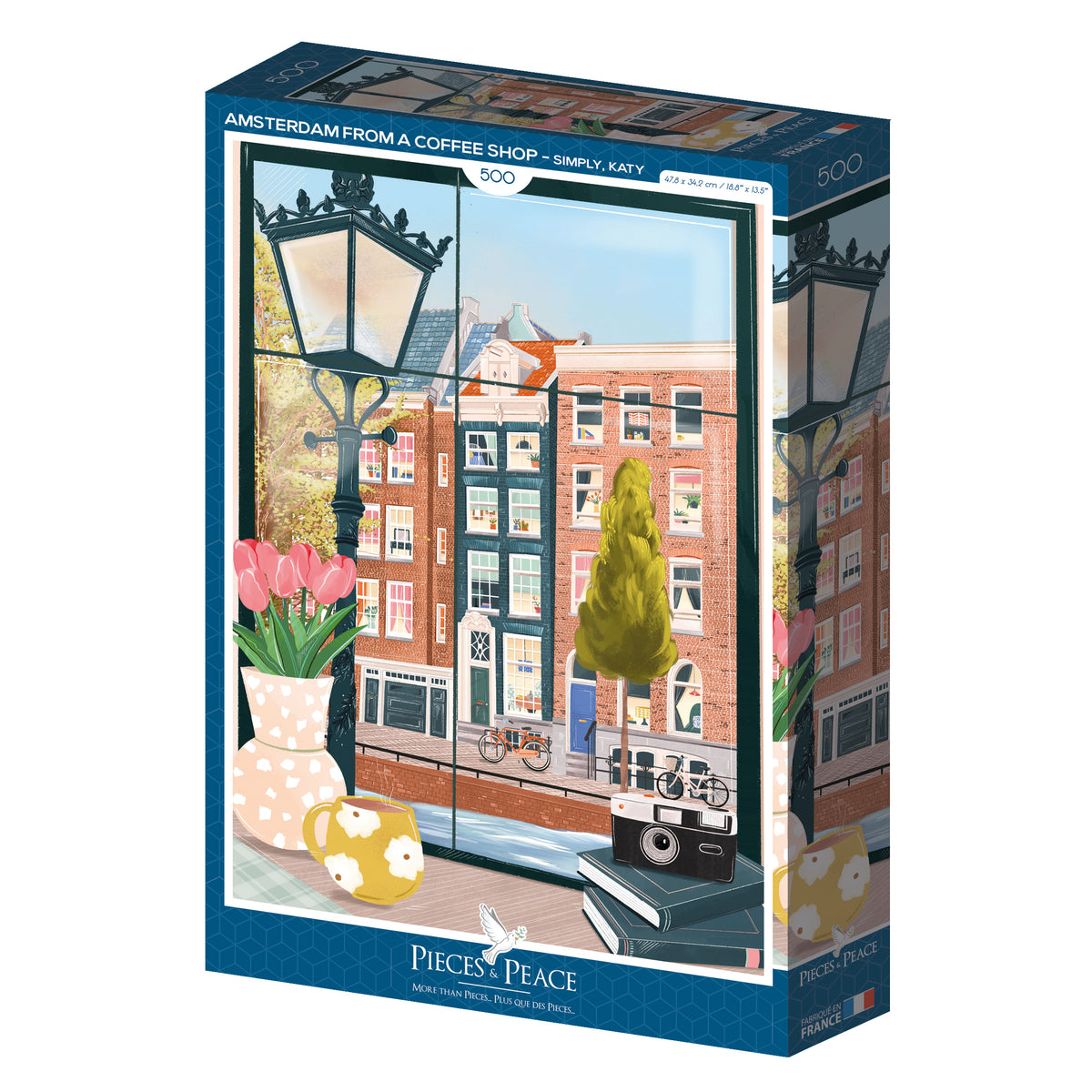 Pieces and Peace 1000 Palan Palapeli Amsterdam from a Coffee Shop