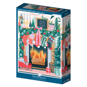 Pieces and Peace 500 Palan Palapeli Christmas Fireplace