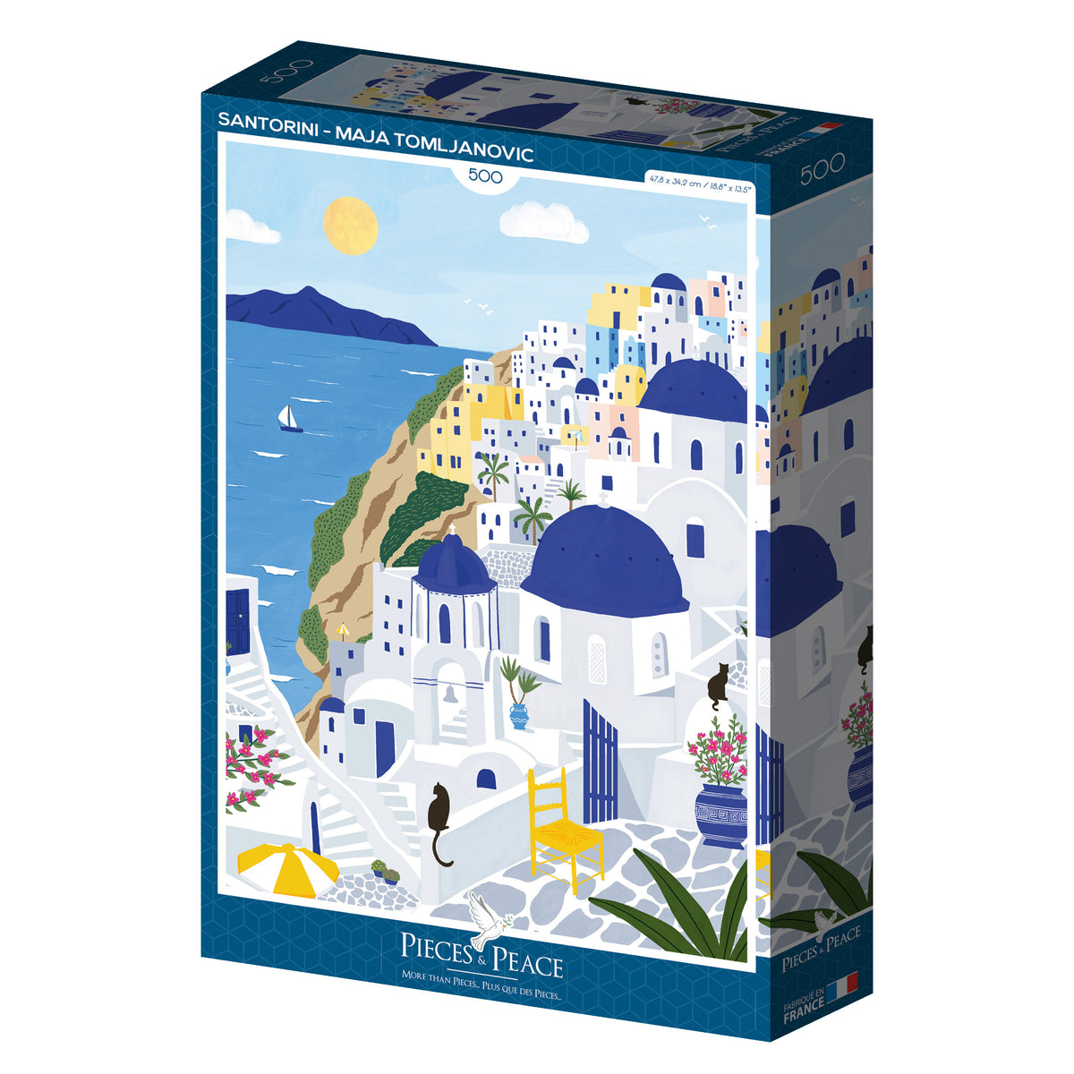 Pieces and Peace 500 Palan Palapeli Santorini