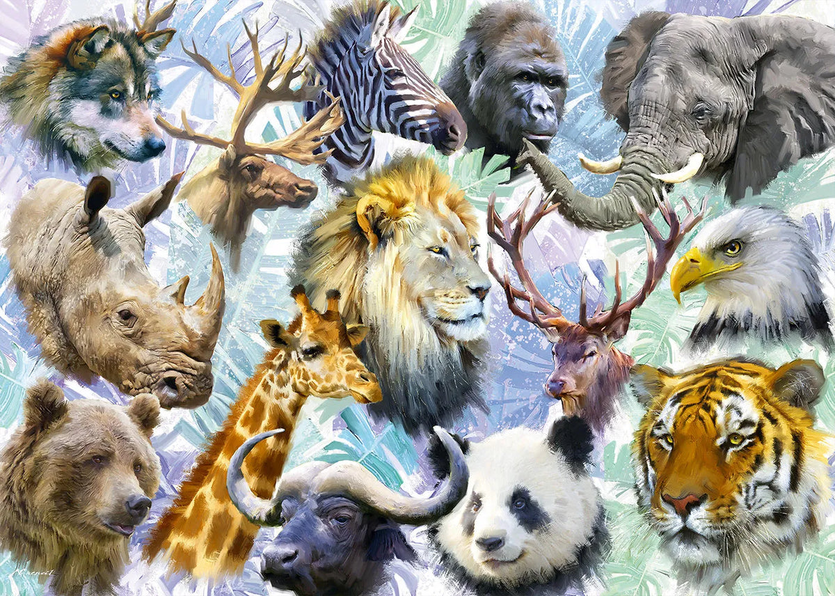 Alipson Puzzle 500 Palan Palapeli Animal Heads