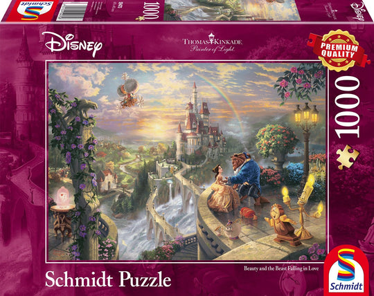 Schmidt Thomas Kinkade 1000 Palan Palapeli Disney, The Beauty and the Beast, Falling In Love