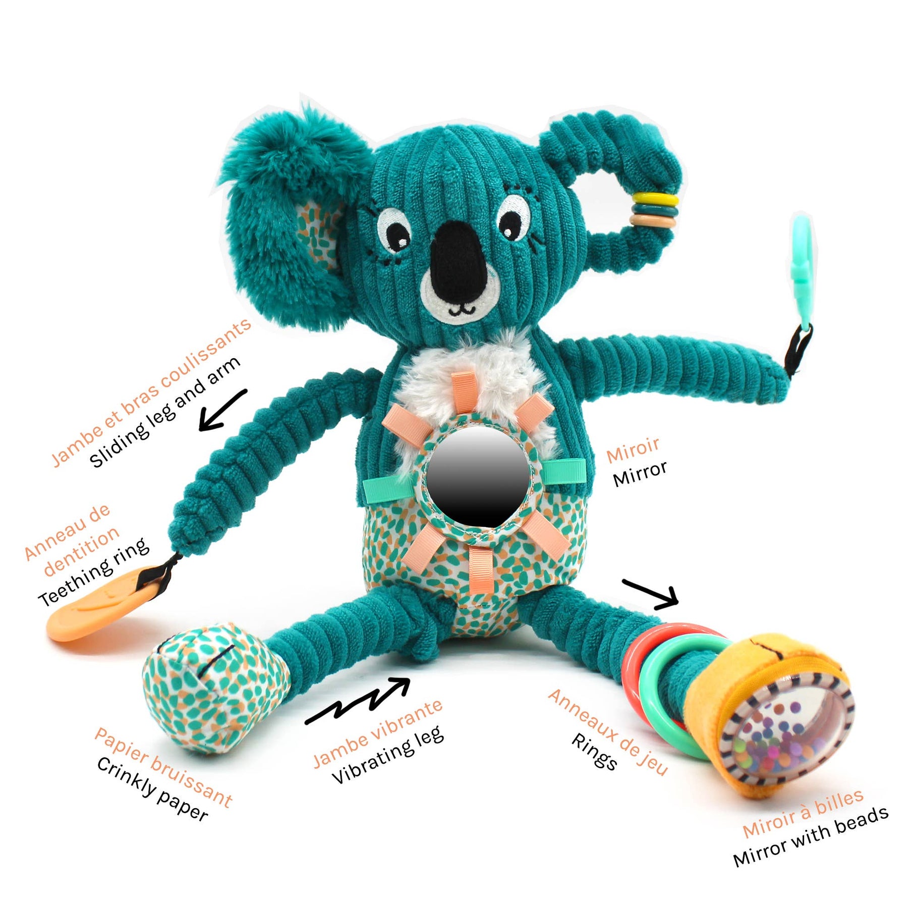 vLes Deglingos Aktiviteettipehmolelu Koala 36cm