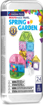 Magna-Tiles MicroMAGS Magneettirakennussarja Matkapakkaus Spring Garden 24 Osaa