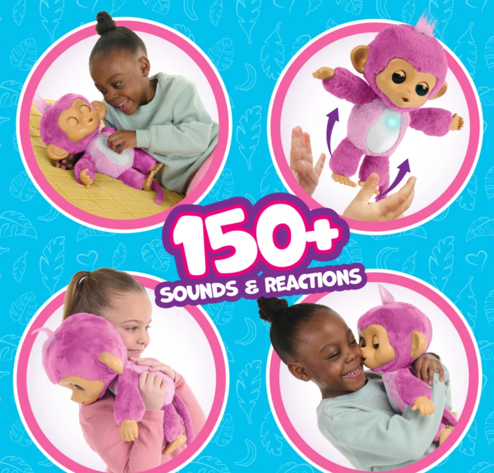 Care And Cuddles Monkey Pink Interaktiivinen Apina