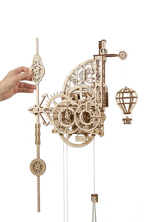 Ugears Model Aero Clock, Wall Clock With Pendulum
