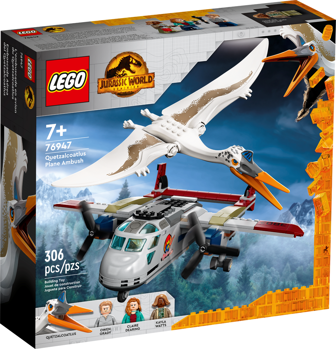 Lego Jurassic World 76947 Quetzalcoatlus-lentoliskon Lentokoneväijytys