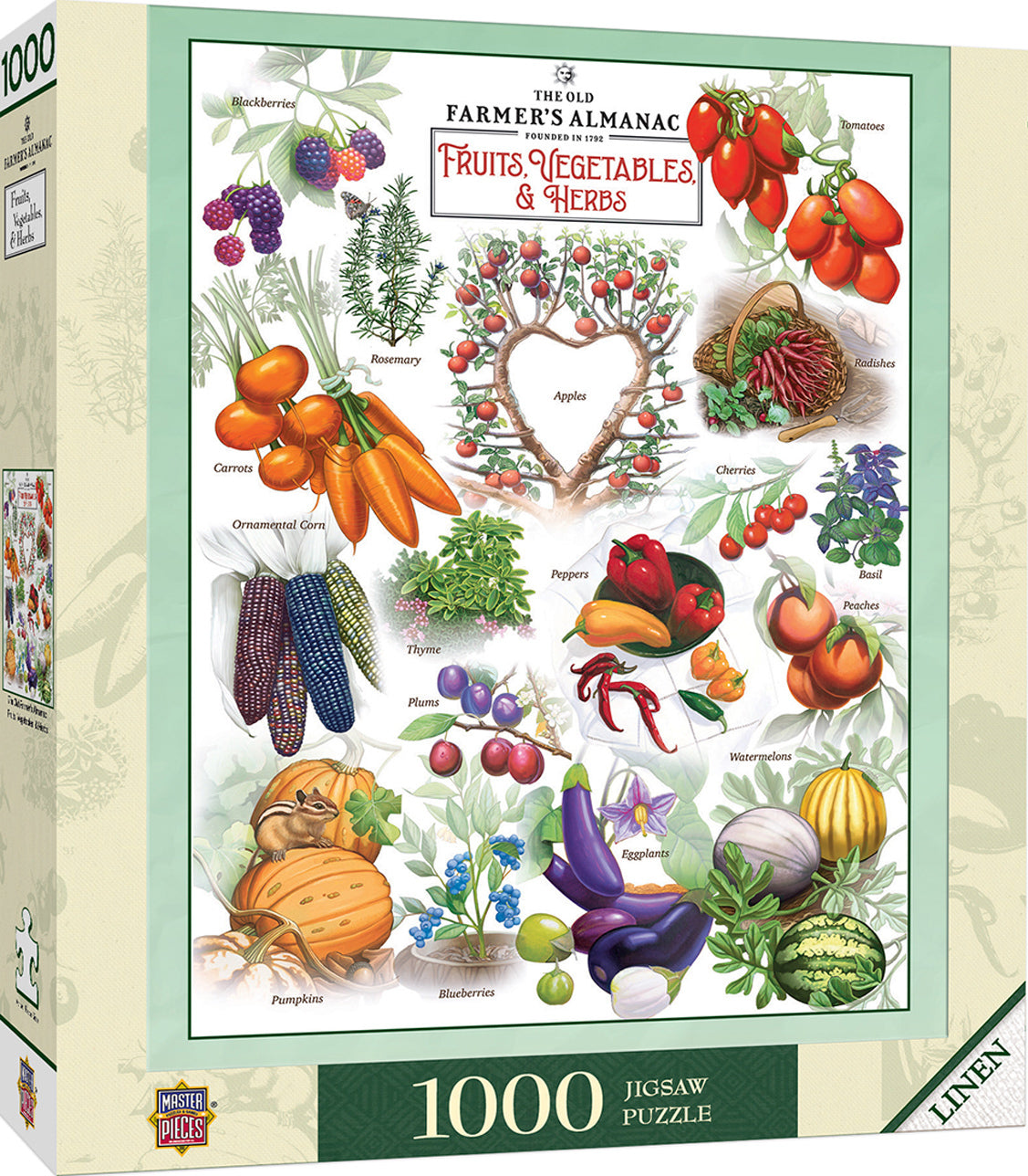 Master Pieces 1000 Palan Palapeli Fruits, Vegetables and Herbs