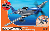 Airfix QuickBuild D-Day P-51D Mustang Lentokone Koottava