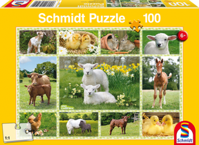 Schmidt 100 Palan Palapeli Baby Farm Animals